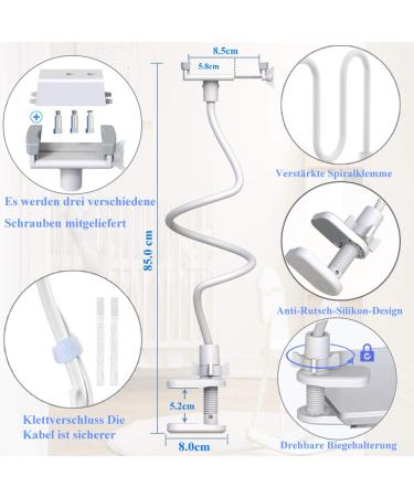 Buy Eys Juice Baby Monitor Bracket - Compatible with GHB Philips Avent Hellobaby MercoZy Eufy Nooie - 33 Inch Flexible Camera Mount for Optimal Viewing - Buy Online on GoSupps.com