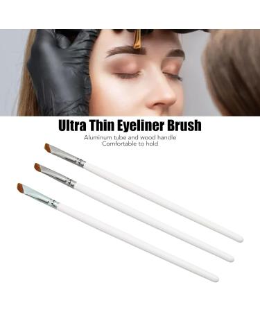 Eyeliner Brush 3PCS Slanted Eyeliner Brush Ultra Thin Slanted Head Eyeliner Brush Ultra Fine Slanted Mouth Comfortable Grip Eyeliner Makeup Brush White Nylon Bristles - Buy Online on GoSupps.com