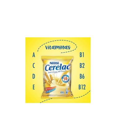 Nestle Cerelac 400 Grs - 1 Pack (Cerelac Venezuela) - Bebida en base a cereal (Trigo) / Instant wheat cereal beverage