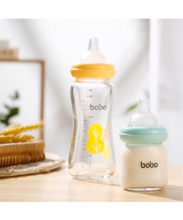 YOHKOH Natural Glass Baby Bottle Set - Anti-Colic, Wide Neck, Newborn Gift Set (3.4oz, Pack of 2) Red - Buy Online on GoSupps.com