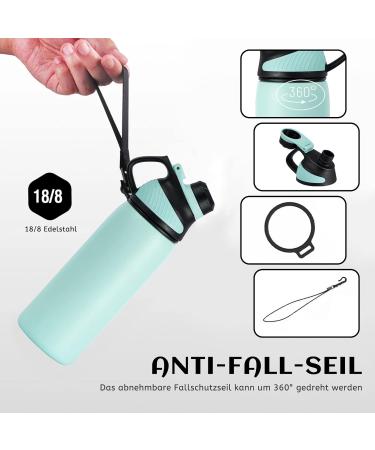 FJBOTTLE Stainless Steel Sport Drinking Bottle - BPA-Free Leak-Safe Magnetic Lid - 1L 800ml 600ml 400ml - Ideal Bike & Fitness Water Bottle for Kids & Adults - Buy Online on GoSupps.com