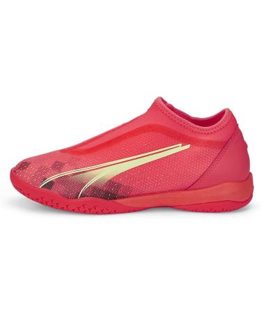 PUMA Unisex Kinder Ultra Match Ll It + Mid Jr Fussballschuh 38 EU Fiery Coral Fizzy Light Puma Black