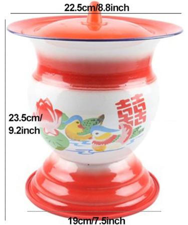 NEDLON Chamber Pot Enamelled Steel Spittoon Portable Toilet with Lids Bedpan Bedside Potties for Unisex Pregnant Women Elderly (Color : C) - Buy Online on GoSupps.com