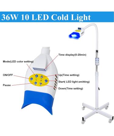 36W Teeth Whitening Lamp with 10 Cold Light LED | Bleaching Accelerator Light | Remote Control | Floor Standing Design - Buy Online on GoSupps.com