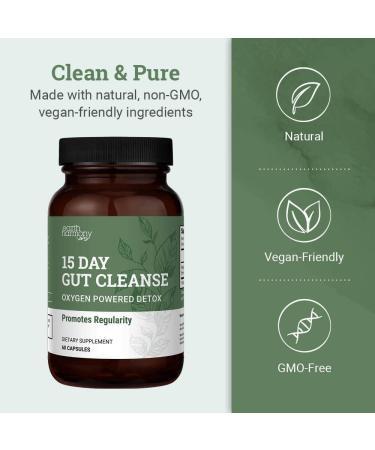 15 Day Gut Cleanse Detox For Women and Men - Vegan Non-GMO Ingredients For Waist Loss and Constipation Relief With A 15 Day Cleanse Gut Support Without Cramping As Seen On TikTok (60 Capsules) - Buy Online on GoSupps.com