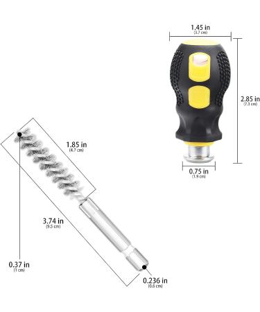 Stainless Steel Golf Club Head Hosel Brush with Handle - 4 PCS for Quick Cleanup and Maintenance | Golf Club Cleaning Tool for Iron and Wood with Electric Drill Wire Brush - Buy Online on GoSupps.com