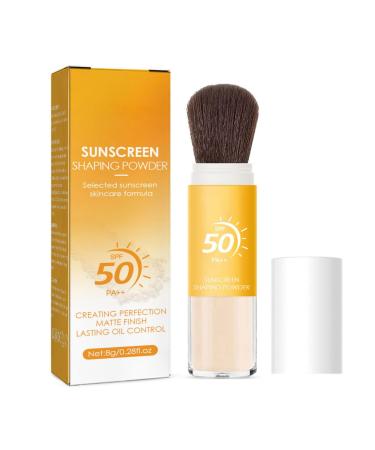 Mineral Sunscreen Setting Powder SPF 50 Mineral Sunscreen Setting Powder for Face Oil Control Natural Matte Finish Mini Sunscreen Bulk Powder Long-Lasting Lightweight Breathable