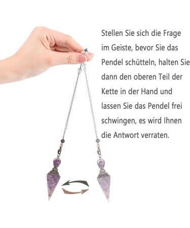 Natural Harz Amethyst Pendulum - Healing Gemstone Crystal for Reiki Hexia Ceremonies & Esoteric Gifts | International Shipping - Buy Online on GoSupps.com