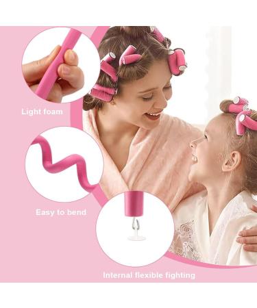 30 PCS Flexible Hair Curlers Flex Rods Flexible Curling Rod Flexible Curling Rollers Curling Rods Hair Rods for Sleeping Styling Hairdressing Pink - Buy Online on GoSupps.com