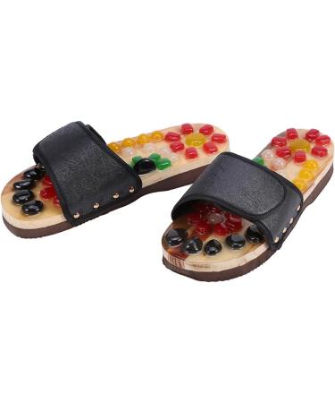 Verdant Touch Foot Massage Slippers | Blood-Activating Health Care Shoes for Foot Tension | Size 37 Black - Buy Online on GoSupps.com