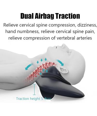 Mobyat Cervical Traction Instrument - LCD Touchscreen Neck Traction Heater with Dual Airbags 15 Intensity Levels & Auto Shutdown for Cervical Spine Relief - International Shipping Available - Buy Online on GoSupps.com