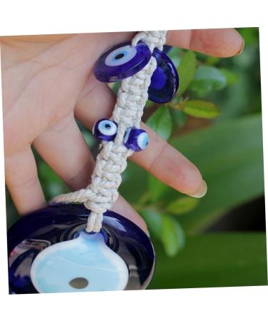IWOWHERO Home Accessories Decor 1pc blue eyes wall decoration ations charm necklace blue beads home protection charm wall - Buy Online on GoSupps.com