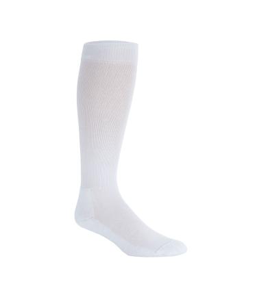 Sigvaris Diabetic Compression Socks for Men & Women 18-25mmHg (MS (Medium Short)) Medium Short White