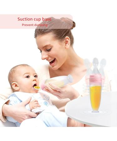 Termichy Baby Weaning Spoons Set + Silicone Pacifier and Fruit Feeder | Infant Feeding Spoon for Teething Baby | Baby Food Dispensing Spoon | 90ML+30ML | Pink - Buy Online on GoSupps.com