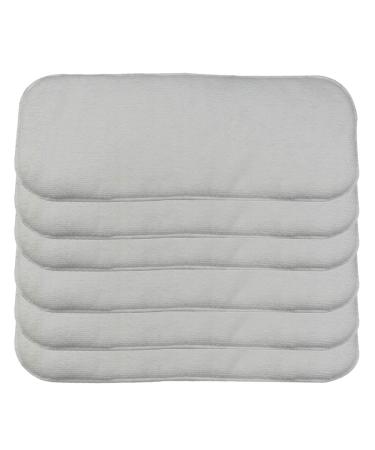 Happy cherry baby diapers Washable reusable baby diaper microfiber cloth diaper inserts set of 6 baby cloth soft fabric 3 sent - white 6 pieces (1 Pack) white