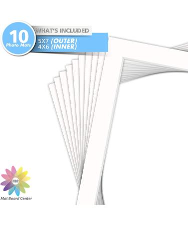 Pack of 10 5x7 Ivory Turret Color Mats - Acid-Free 4-Ply for Pictures - Mat Board Center - Buy Online on GoSupps.com