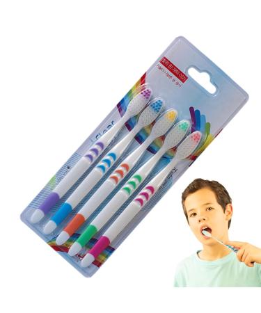 Aznever Dental Care Brush Set - 5 Soft Bristle Coal Toothbrushes for Adults & Kids | Bamboo Carbon Personal Care in Vibrant Colors - Buy Online on GoSupps.com