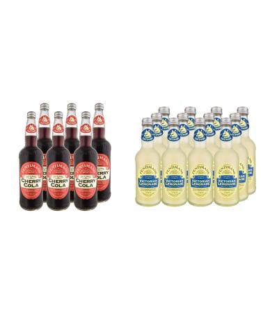 Fentimans Cherry Cola 6 x 750ml Bottles & Traditional Victorian Lemonade 275 ml (Pack of 12)