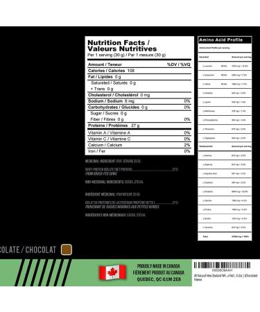 ProteinCo | All Natural New Zealand Whey Protein Isolate | Stevia | Grass Fed | 454g (Chocolate) - Buy Online on GoSupps.com