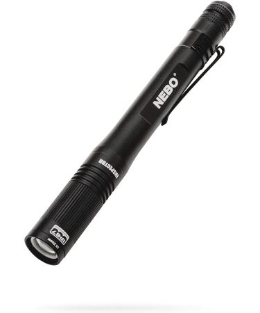 NEBO Inspector, Powerful Waterproof Pocket Light, Three Light Modes, Adjustable Zoom, Impact Resistant, Black