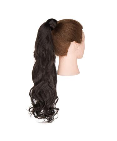 Cybelleza Ombre Ponytail Extensions - Heat-Resistant Medium Brown Curly Clip-In Hair Extensions for Artful Braids & Wavy Hairstyles - Buy Online on GoSupps.com