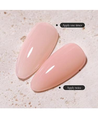 FZANEST 15ml Jelly Sheer Clear Natural Nude Pink Gel Nail Polish - Soak Off LED UV Varnish #330 for Nail Art Manicure - Buy Online on GoSupps.com