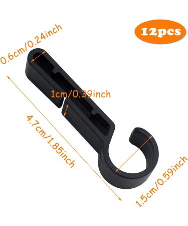 XPOOP 12-Piece Helmet Clips for Headlights | Black Hardhat & Headlamp Clips | Universal Headlight Hooks for FEEUBENT & Protective Helmets - Buy Online on GoSupps.com