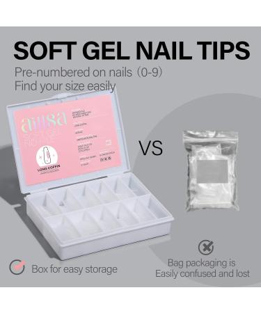 AILLSA Coffin Matte Soft Gel Nail Tips Kit with UV Light - Nail Extension Kit with 4 in 1 Glue Gel for Halloween Nail Art - Buy Online on GoSupps.com