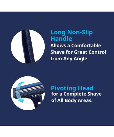 Dorco Pace 2 Plus Disposable Razors - 2 Blades Pivoting Head Easy Rinsing | 30ct Non-Slip Rubber Handle - Shop Internationally - Buy Online on GoSupps.com