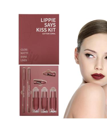 Tyinerc Lip Pencil and Lip Gloss Set - Long-Lasting Pencil | Lip Contour - For Shopping Travel Business Trips Stage Dates Gatherings and Holidays