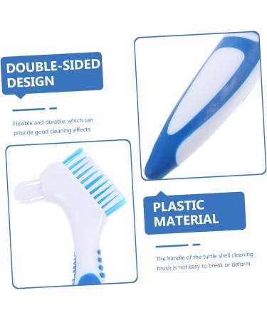 Turtle Shell Cleaning Brush Reptile Cleaning Brush Denture Brush for Shell Grip Cleaning Brush Double-side Tortoise Food Bristle Brush Household Plastic - Buy Online on GoSupps.com