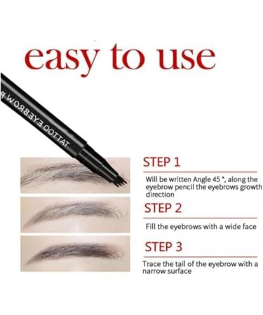 Eyebrow Pen 4 Tipped Waterproof Brow Pen Liquid Eyebrow Pencil Smudge-Proof Brow Pencil Long-Lasting Creates Natural Looking Brows Effortlessly - Buy Online on GoSupps.com