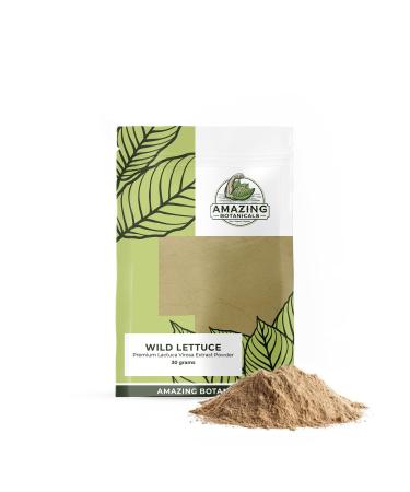 Amazing Botanicals Wild Lettuce Premium 10:1 Extract Powder - Pure and Potent Herbal Supplement for Relaxation and Relief | 30 Grams