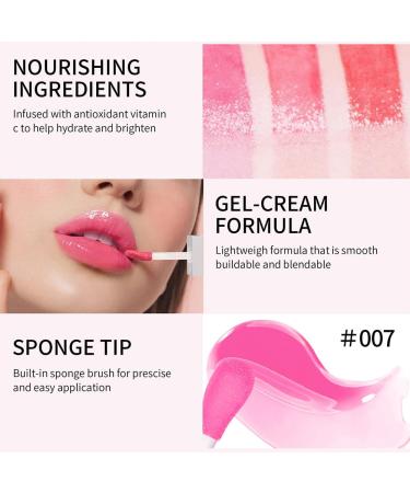 GECOMO Hydrating Lip Glow Oil Moisturizing Lip Glow Oil Nourishing Glossy Transparent Lip Oil Plumping Lip Oil Lip Balm Non-sticky Tinted Toot Lip Balm for Lip Care (RASPBERRY) 0.2 OZ 007-# RASPBERRY - Buy Online on GoSupps.com