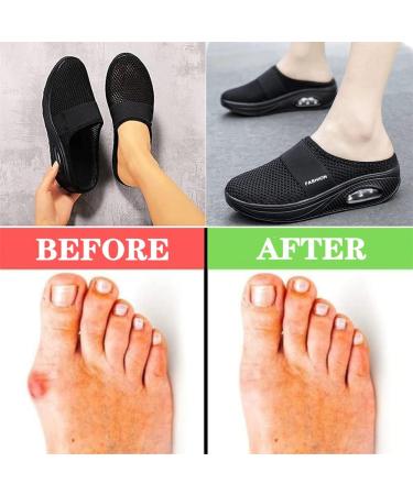 Women's Dark Grey Air Cushion Orthopedic Diabetic Walking Shoes with Arch Support - Size 8 - Buy Online on GoSupps.com