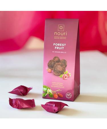 nouri Forest Fruit balls Vegan Gluten Free No Added Sugar (8 packs of 10 balls each) 800 gms - Buy Online on GoSupps.com