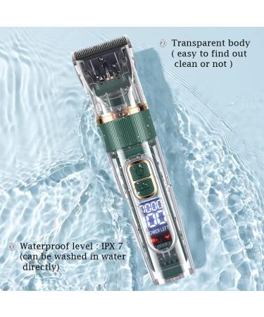Hair Clippers for Hair Cutting Rechargeable Beard Trimmer Cordless Shaver with Smart Display (Green) - Buy Online on GoSupps.com