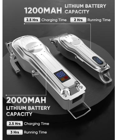Professional Men s Clippers & Grooming Set | Cordless Beard Trimmer & Hair Cutting Kit - Silver - Buy Online on GoSupps.com
