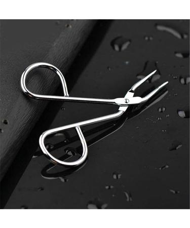 Stainless Steel Eyebrow Scissors Tweezers Set - Precision Elbow Pliers & Flat Tip Clip for Hair Plucking - LZIYAN - Buy Online on GoSupps.com