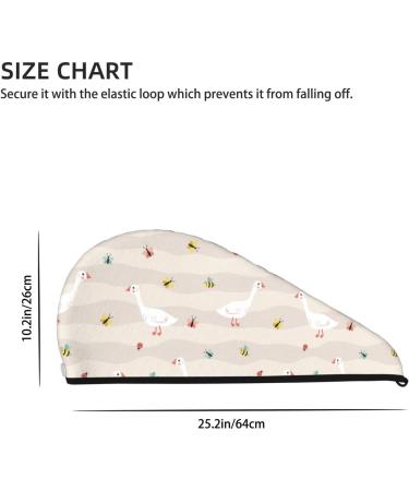 Hair Towel Wrap - Quick Drying Towel Turban with Button | Funny Goose Design for Effortless Hair Drying - Buy Online on GoSupps.com