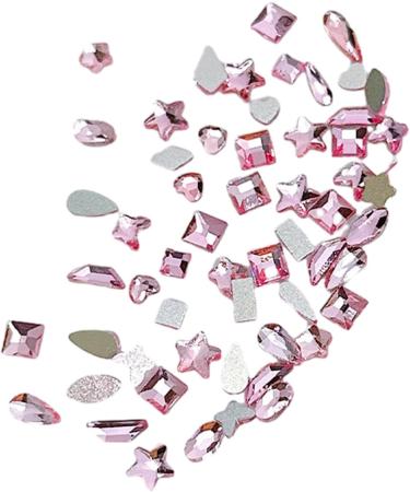 FEIlei 100Pcs Mixed Glass Crystal Hybrid Diamond Rhinestones Nail Art Decorations Drop Rhombus Flatback Stones 3D Gems - Buy Online on GoSupps.com