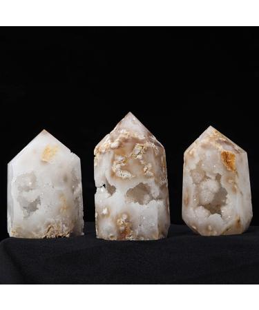 Home Decoration Natural Agate Geode Gemstone Craft Collection Minerals Specimen Crystals Tower Cornucopia Home Decoration Stones Crystal (Size : 250-300g)