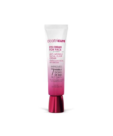CICATRICURE Eye Anti-Wrinkle Cream for Face With Peptides and Micronized Vitamins for Fine Lines & Wrinkles  Dark Circles and Eyes Bags | Long- Lasting Hydration  Oil-Free  1 oz