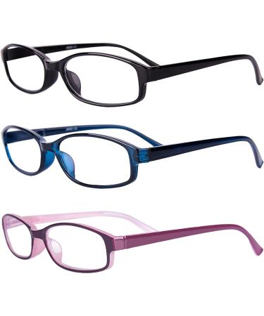 URLAUB 3-Pack Anti-Blue Light Blocking Reading Glasses +1.5 Magnification for Men and Women - Buy Online on GoSupps.com