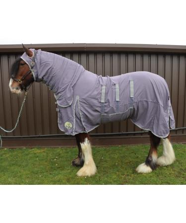 Ruggles UV Combo Fly Rug for Heavy Horses | Ideal for Warmer Summer Months | For Clydesdale Shire Percheron etc (6' 6" Shark Grey) 6' 6" Shark Grey - Buy Online on GoSupps.com