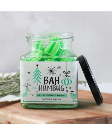 Gin & Elderflower Humbugs Alcoholic Sweets 160g Jar Delicious Food Gift and Stocking Filler Gin Gift - Buy Online on GoSupps.com