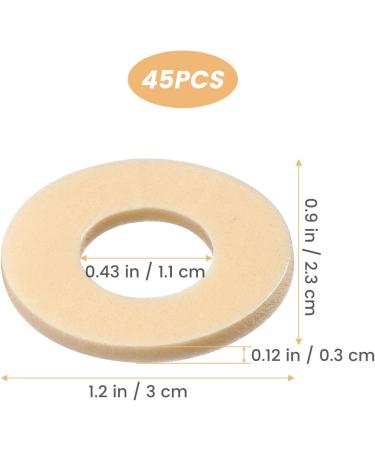Beavorty 45Pcs Callus Cushions Self Adhesive Callus Cushions Round Foam Padding Oval Shaped Cushion Corn Pads Toe and Foot Protectors for Men Women size 2 - Buy Online on GoSupps.com