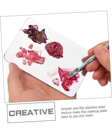 VICASKY Palette de Maquillage Inox Professionnelle avec Spatule Plateau Uniforme pour M lange de Fond de Teint et Nail Art pour Artistes et Amateurs - Buy Online on GoSupps.com