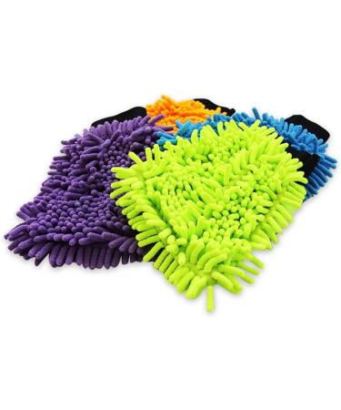 4x Microfiber Cleaning Gloves - Durable Reusable & Ideal for All Surfaces | International Shipping Available - Buy Online on GoSupps.com