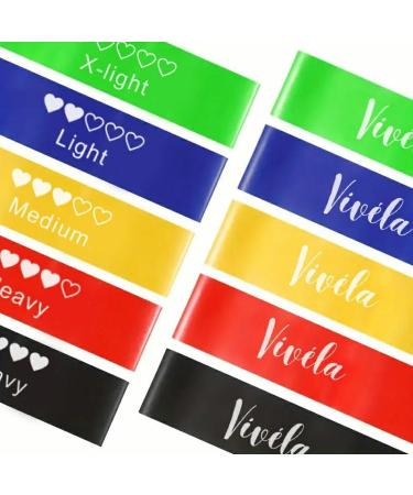 Shop Resistance Fitness Bands Set - 5 Skin-Friendly Loops for Yoga Home Workouts Stretching & More | International Shipping Available - Buy Online on GoSupps.com